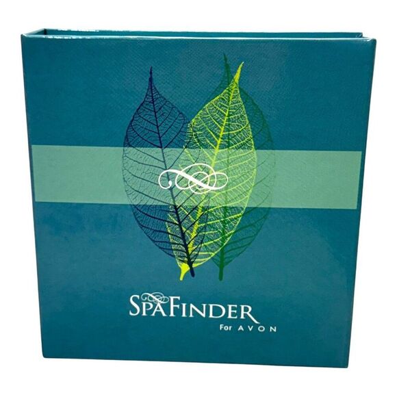 SpaFinder Stone Therapy Gift Set Avon Aroma Relax Tin Candle Energy Metal Candle - Picture 2 of 5